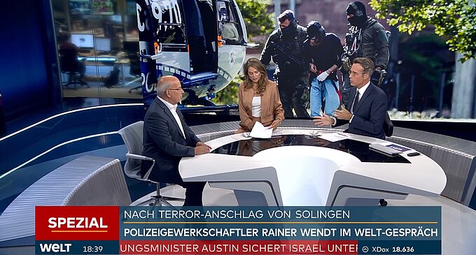 Wendt nach dem Anschlag in Solingen bei WELT TV